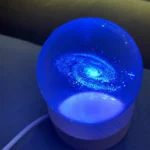 3D Galaxy Solar System Crystal Ball Night Light with Wooden Base photo review